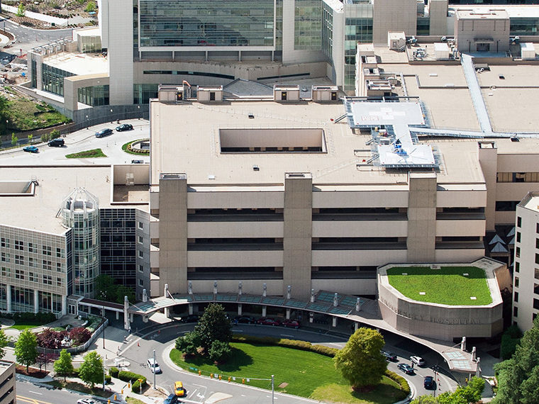 Bird's eye view of a building complex